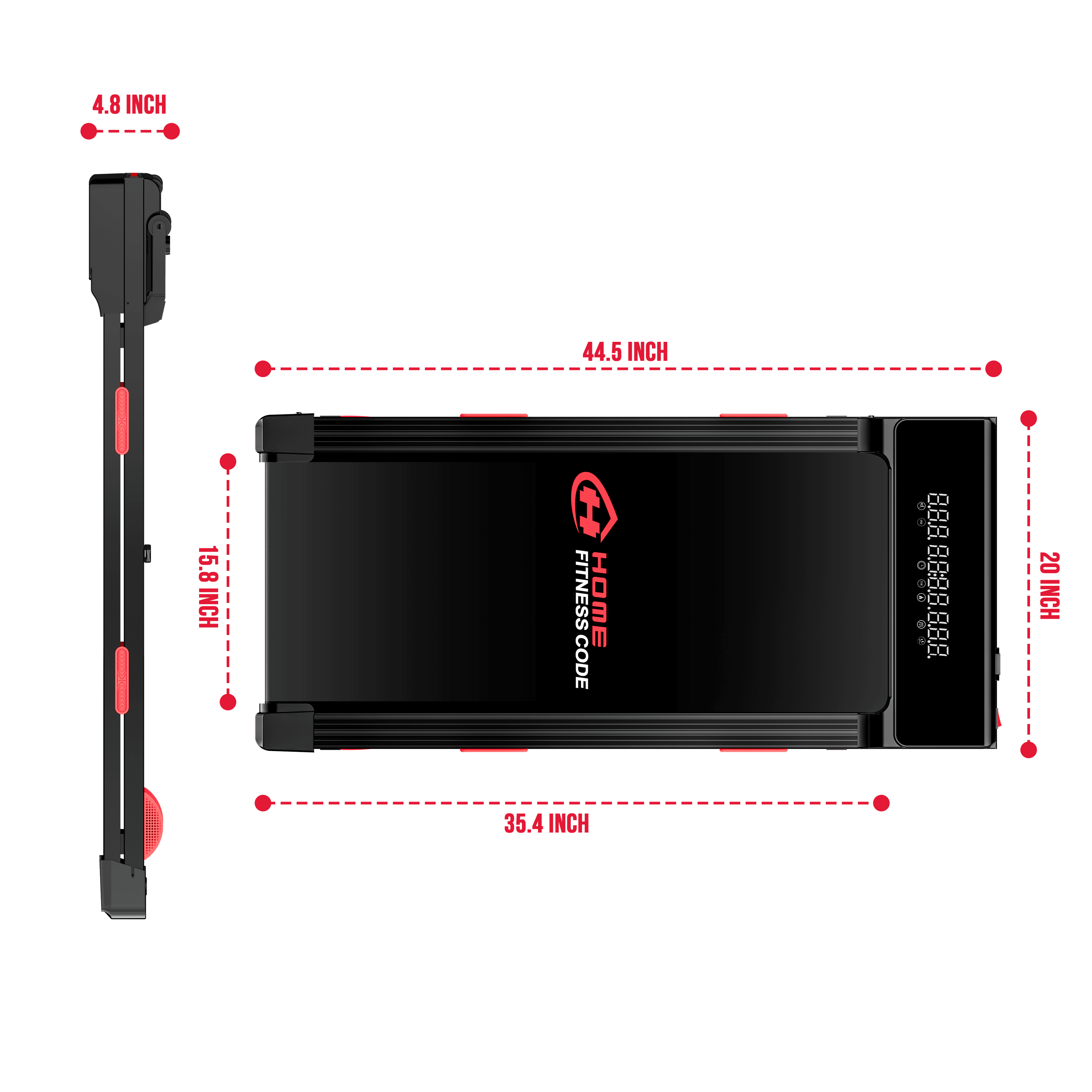 homefitnesscode, Treadmill Y5 With Brushless Motor, 0%-15% Automatic Incline, Detail 1