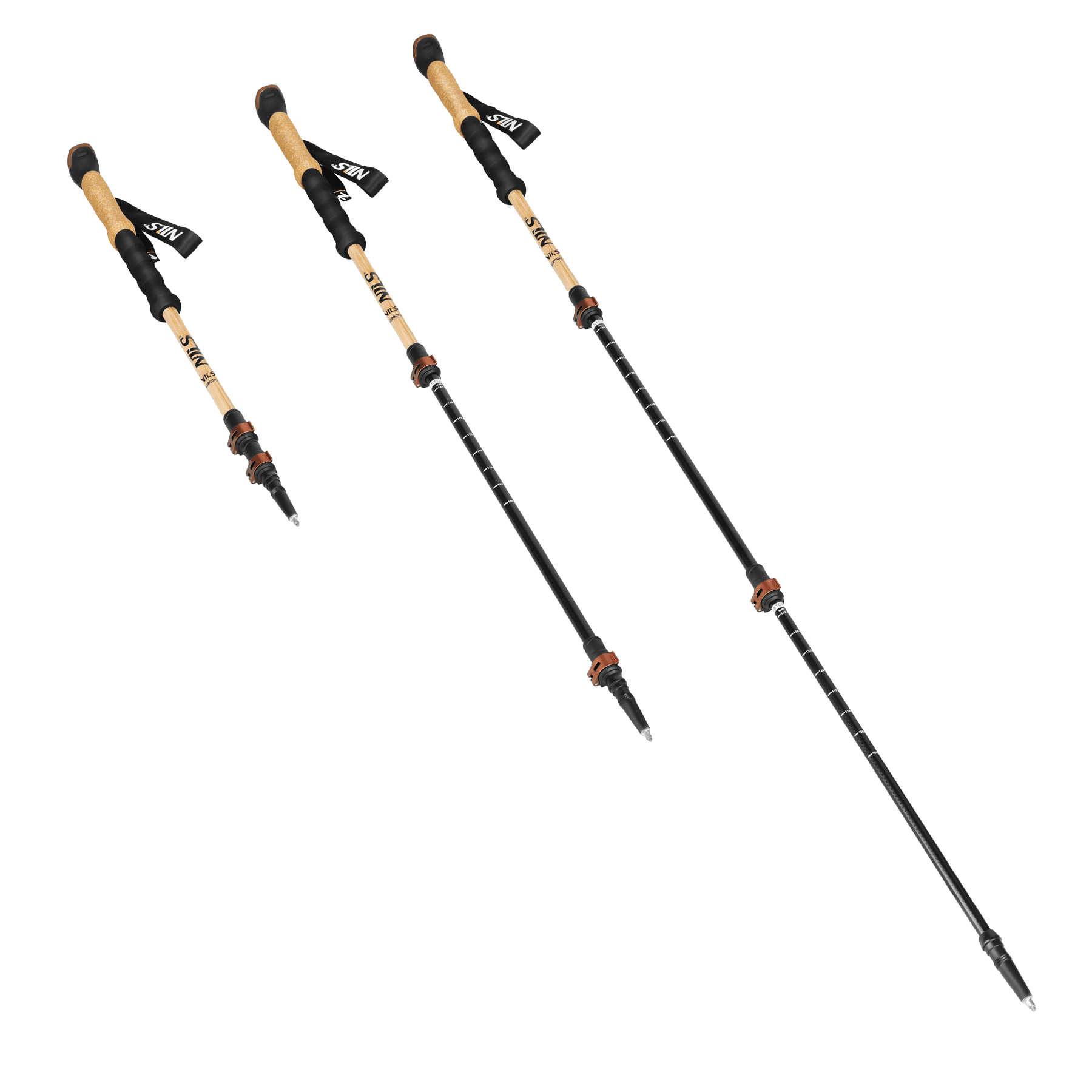 northix, Bamboo Trekking Poles – Lightweight, Adjustable, Pair, Detail 1