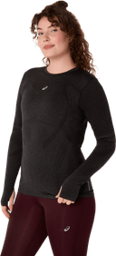W Road Seamless Ls Top, Black