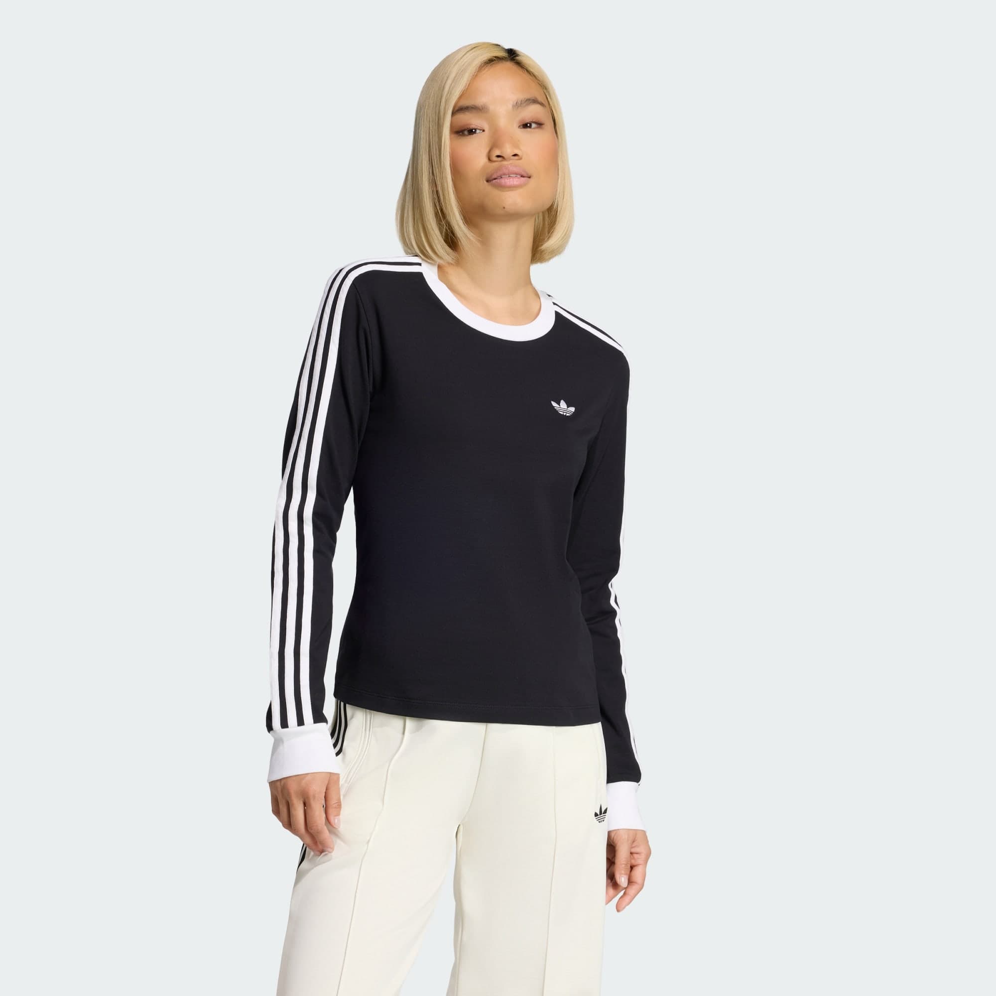 ADIDAS ORIGINALS, Adidas Originals 3-stripes Långärmad T-shirt (smal Passform), Model 1