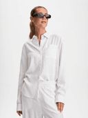 W SEA SIDE LINEN SHIRT, White