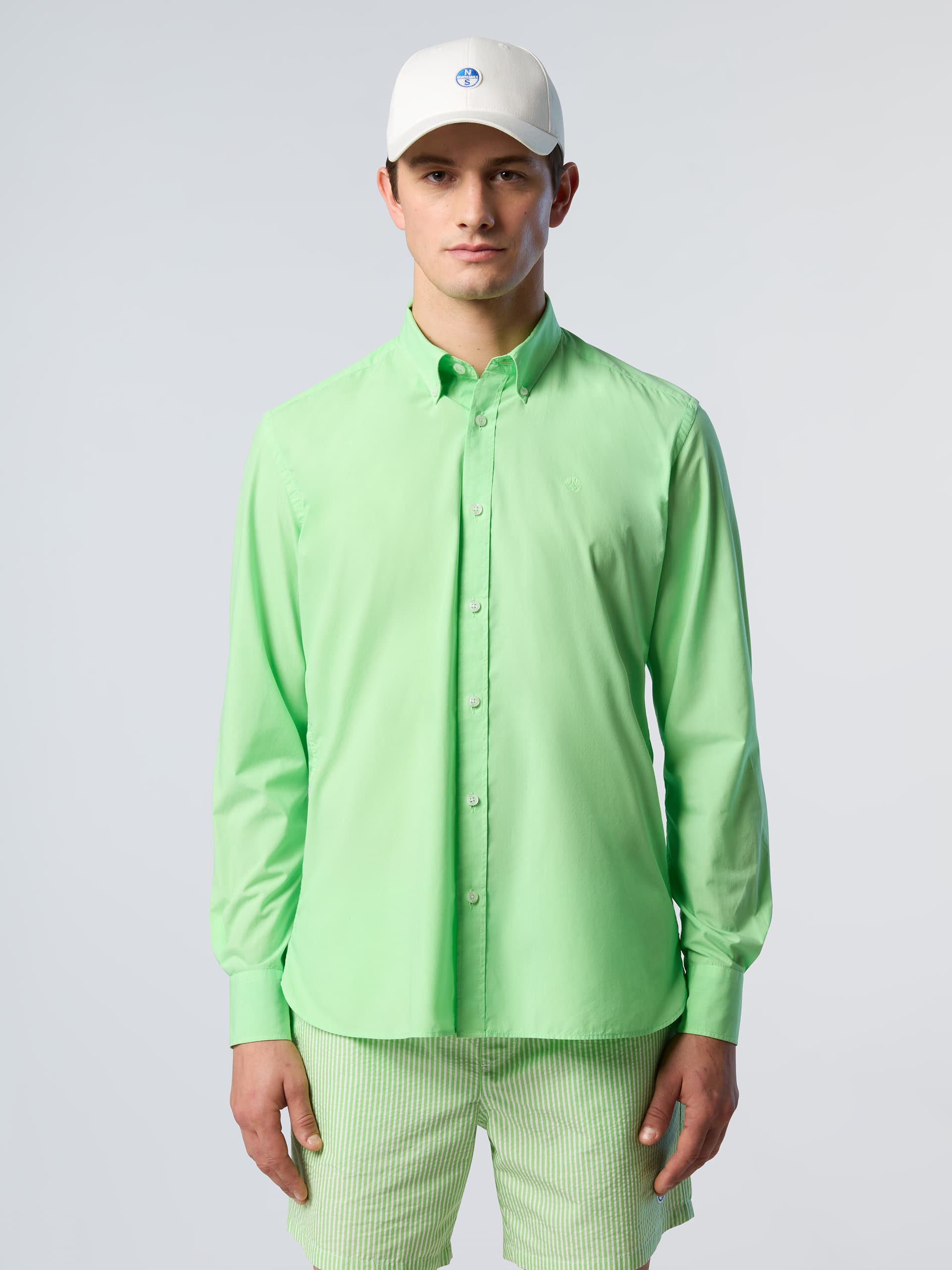 north sails, North Sails Shirt Poplin With Corozo Buttons, Product 0