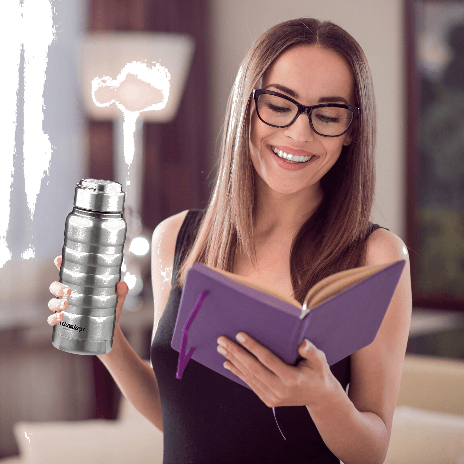 b2x, Drinking Bottle In Stainless Steel 400 Ml, Detail 1
