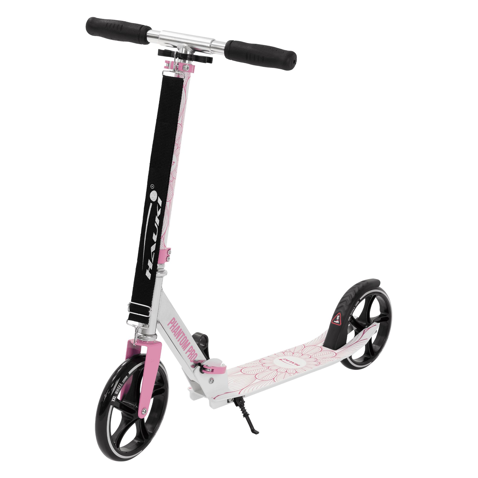 hauki, Hauki Foldable Pink City Scooter with Adjustable Handlebar, XXL Wheels, Rear Foot Brake, Product 0