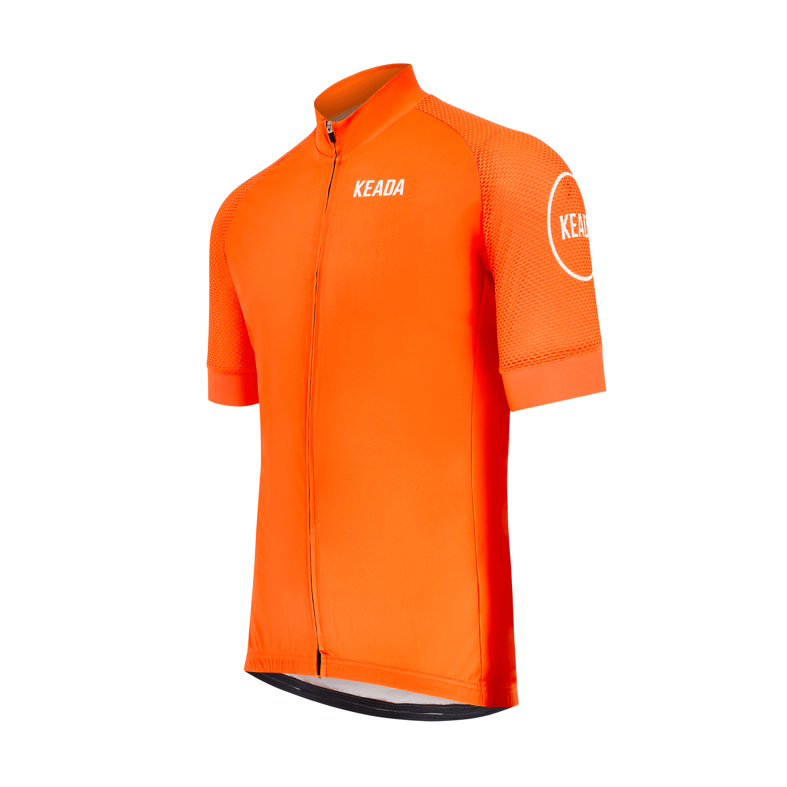 keada sports, Womens Essential Short Sleeved Cycling Jersey - Orange, Detail 1