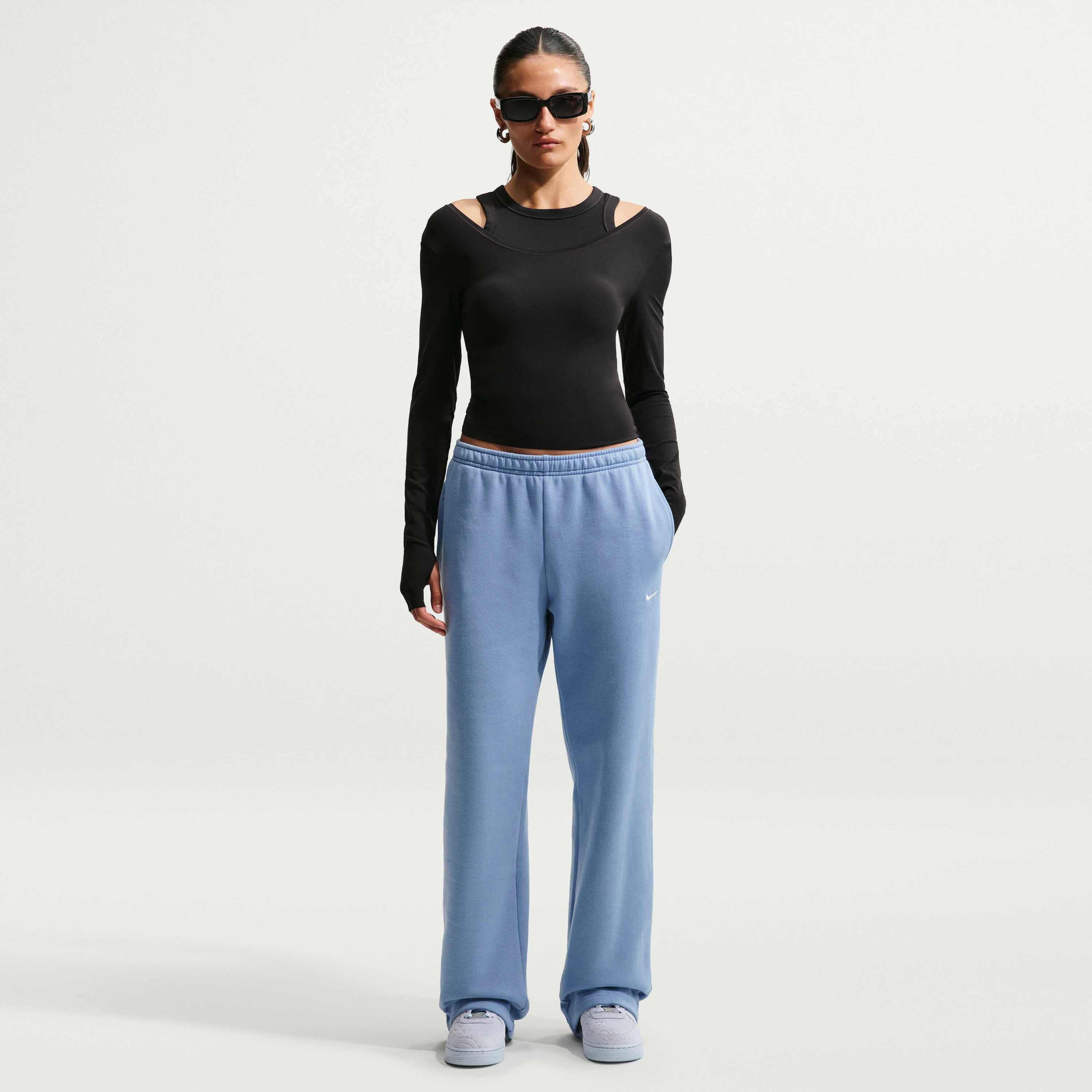 Nike, W STUDIO FLEECE MID-RISE PANTS, Product 0