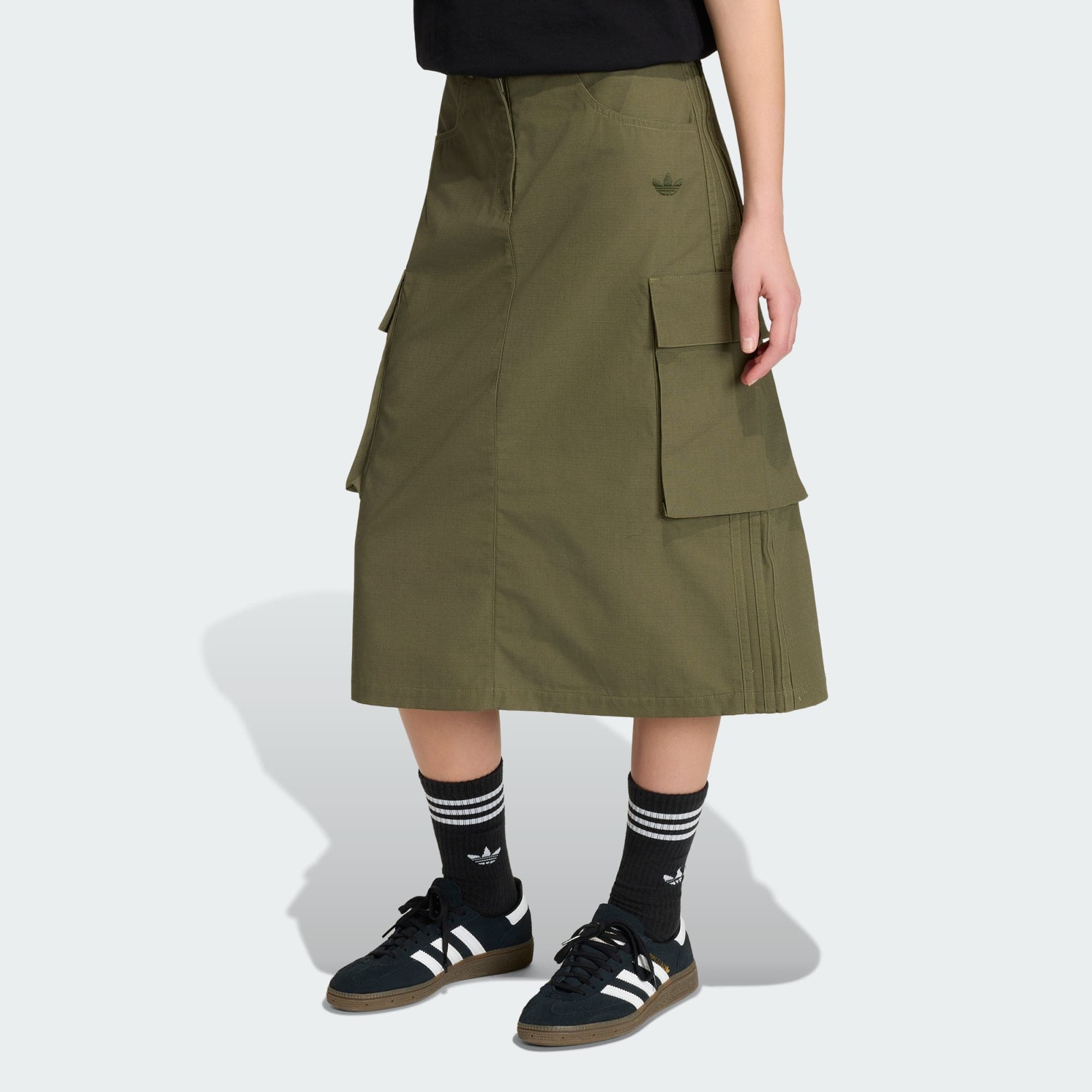 ADIDAS ORIGINALS, Adidas Originals Midi Ripstop Cargo Kjol, Model 1