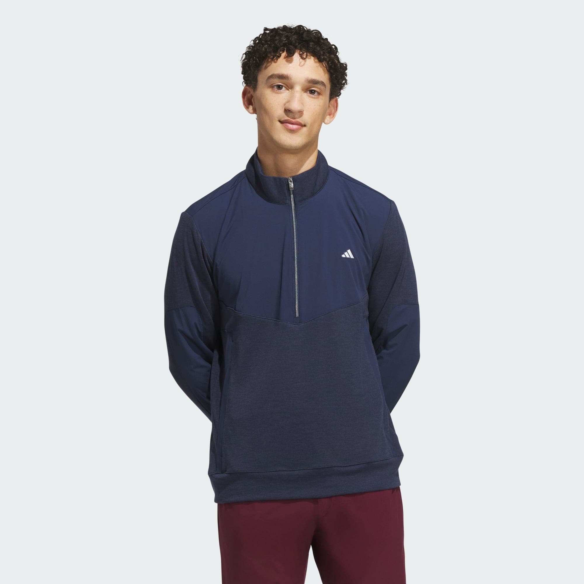 Adidas, Adidas Ultimate365+ Course Control Hybrid Sweatshirt Med Kvartslång Dragkedja, Model 1