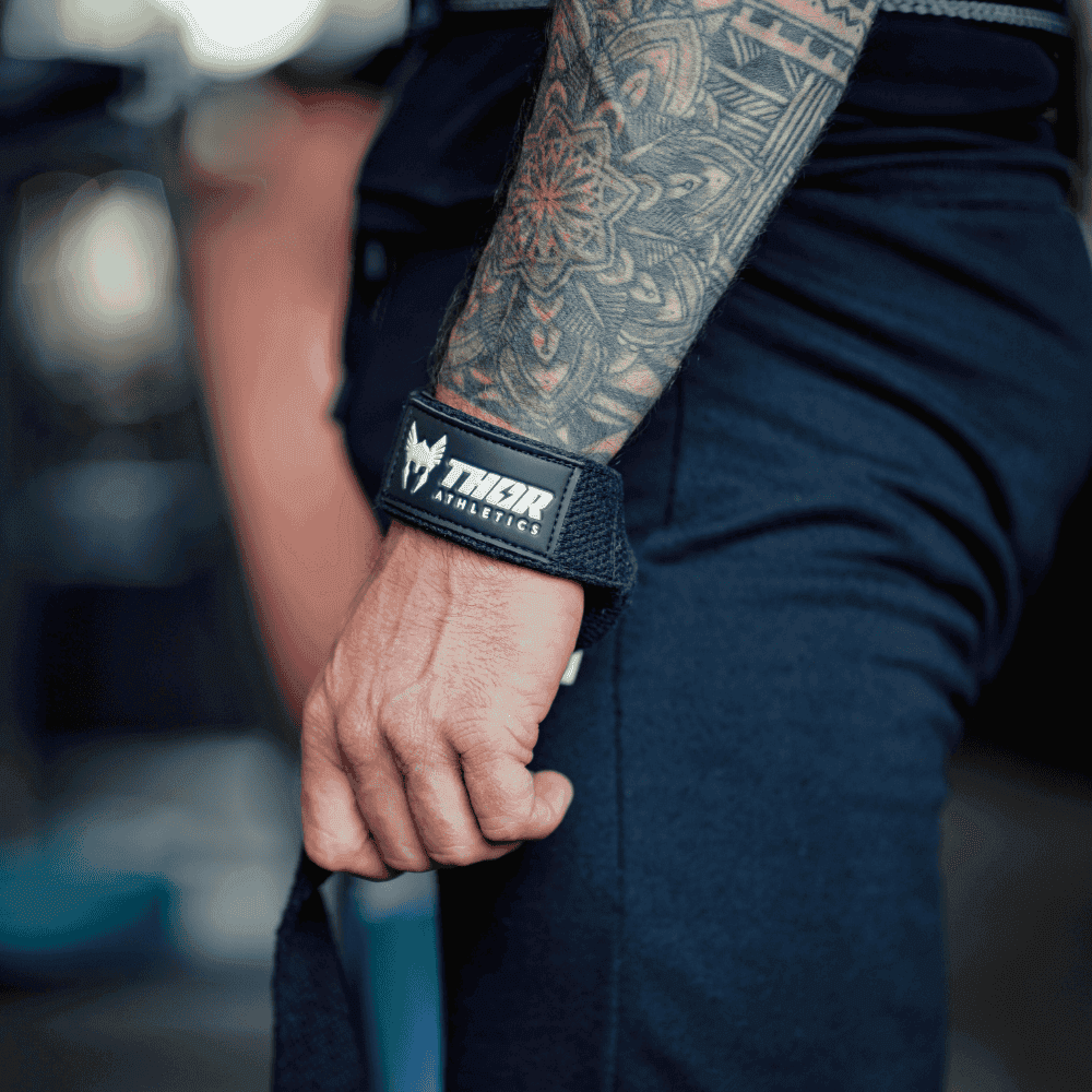 thor athletics, Lifting Straps And Ankle Straps – Combination Package – Strength Training – Black, Detail 1