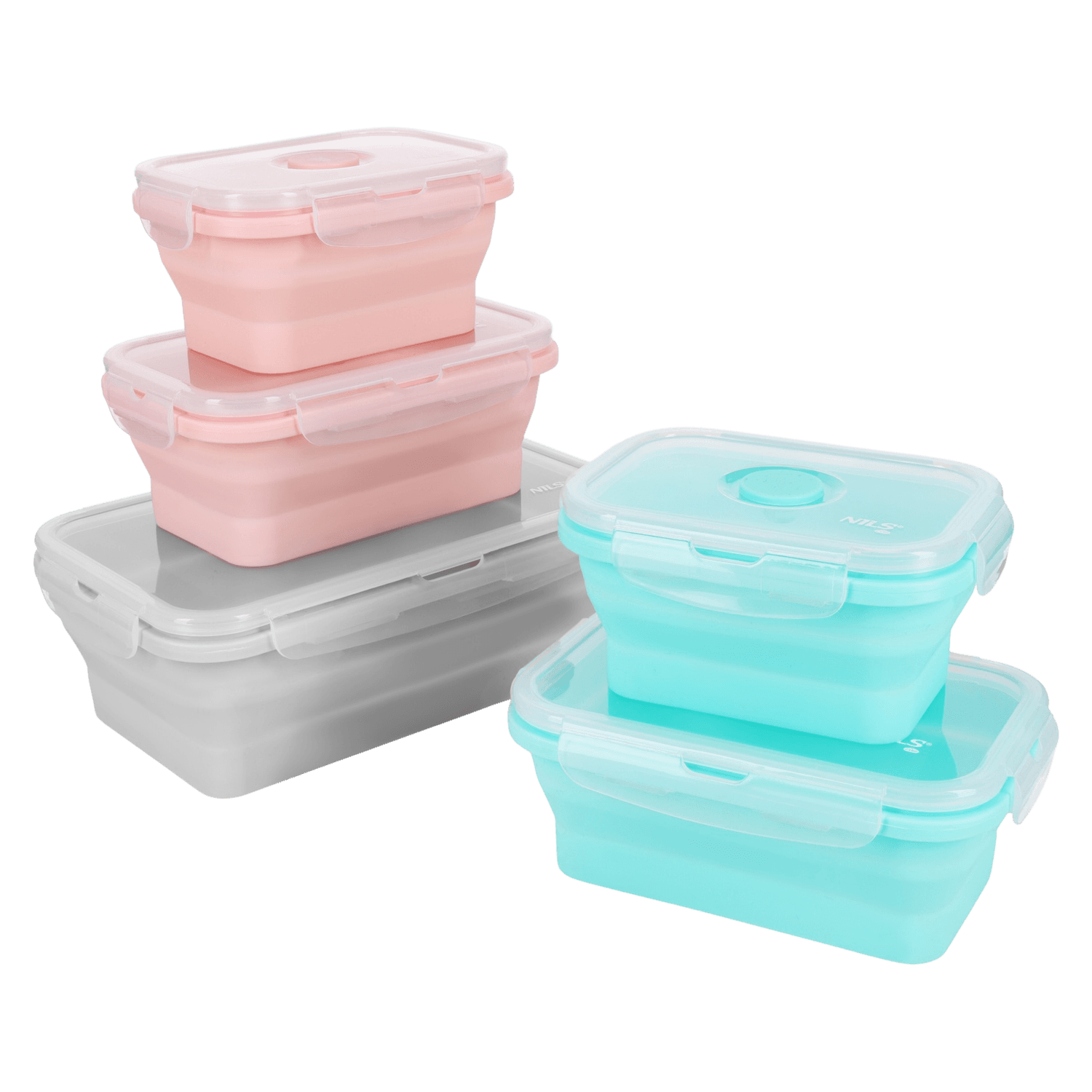 northix, Folding Lunch Box, Mint, 355ml, Compact Container, Detail 1