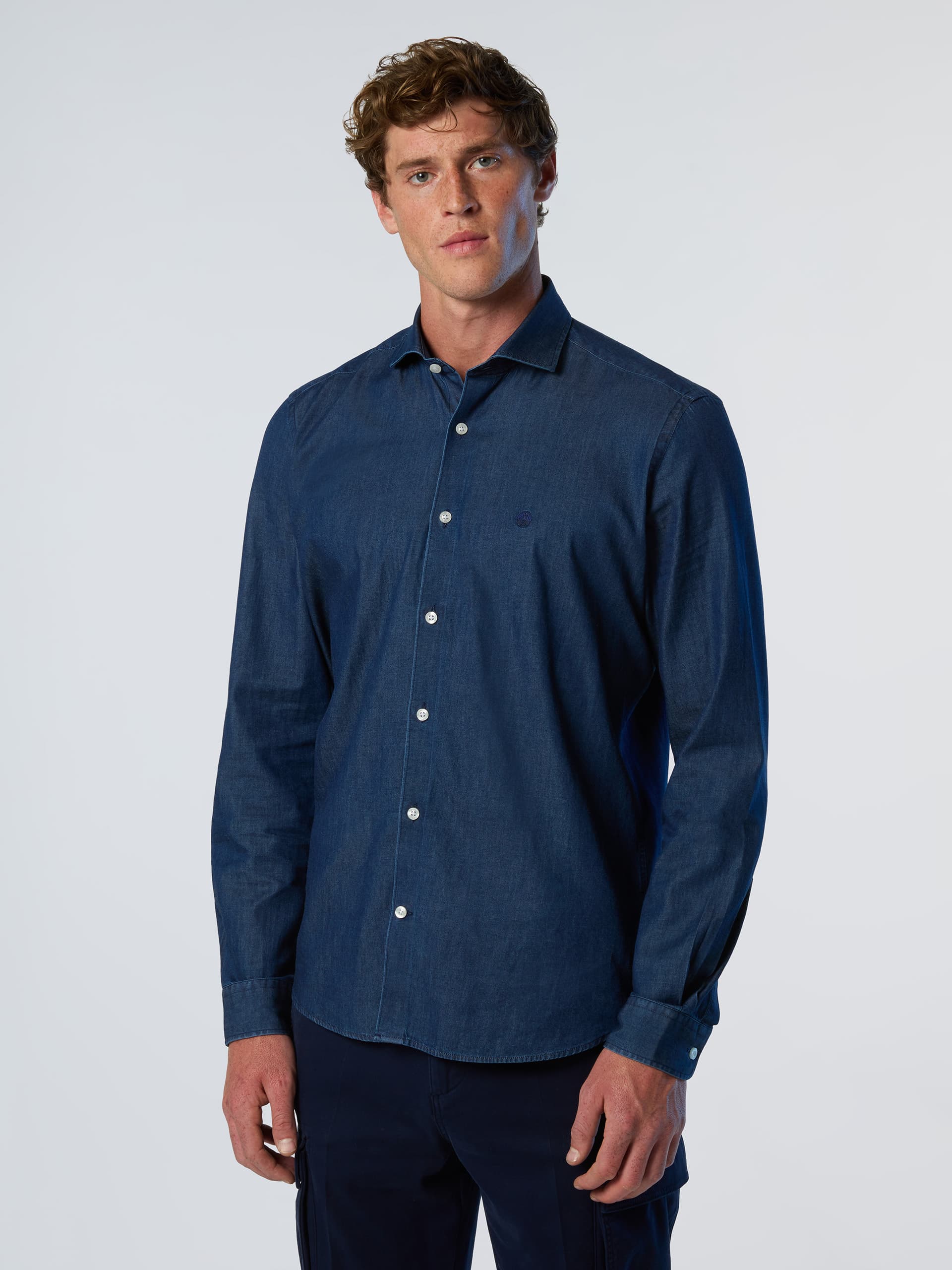 north sails, North Sails Shirt Denim Twill, Model 1