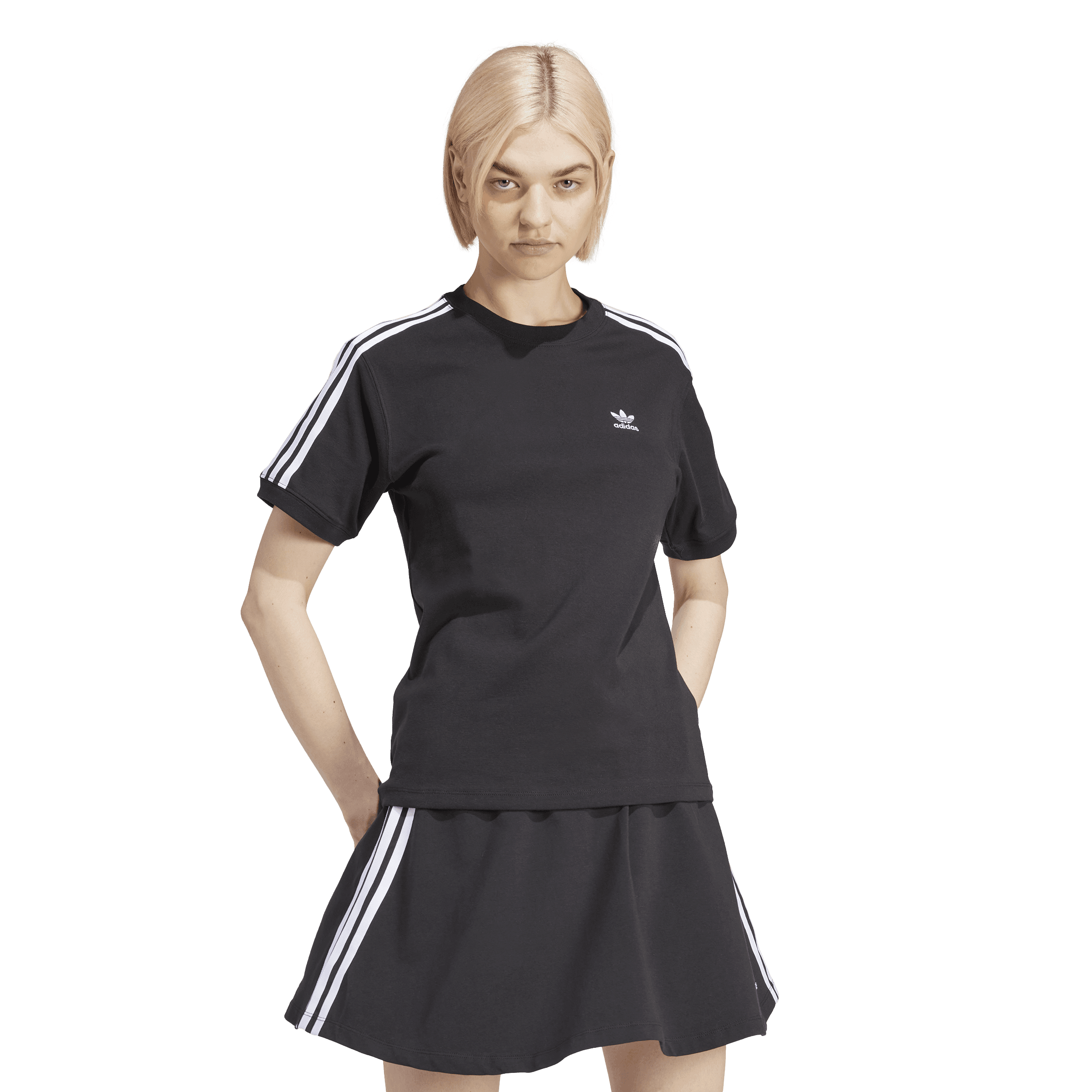 ADIDAS ORIGINALS, W 3 Stripe Tee, Model 1