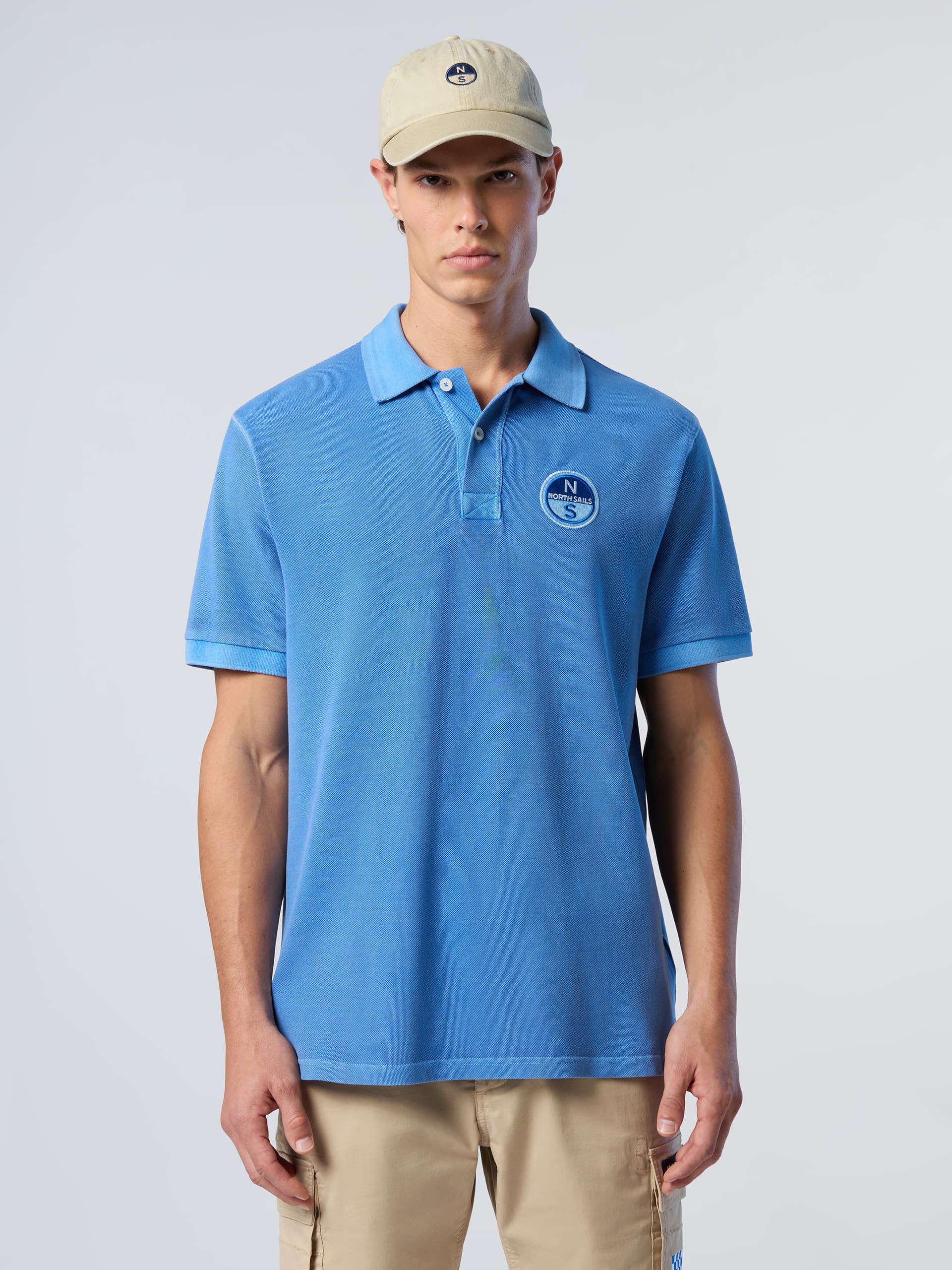 north sails, North Sails Polo Shirt With Pigment-dyed Finish, Product 0