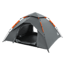 Ecd Germany Pop Up Tent For 3 4 People Green Outdoor Beach Tent With 2 Doors Weatherproof Camping, Grey