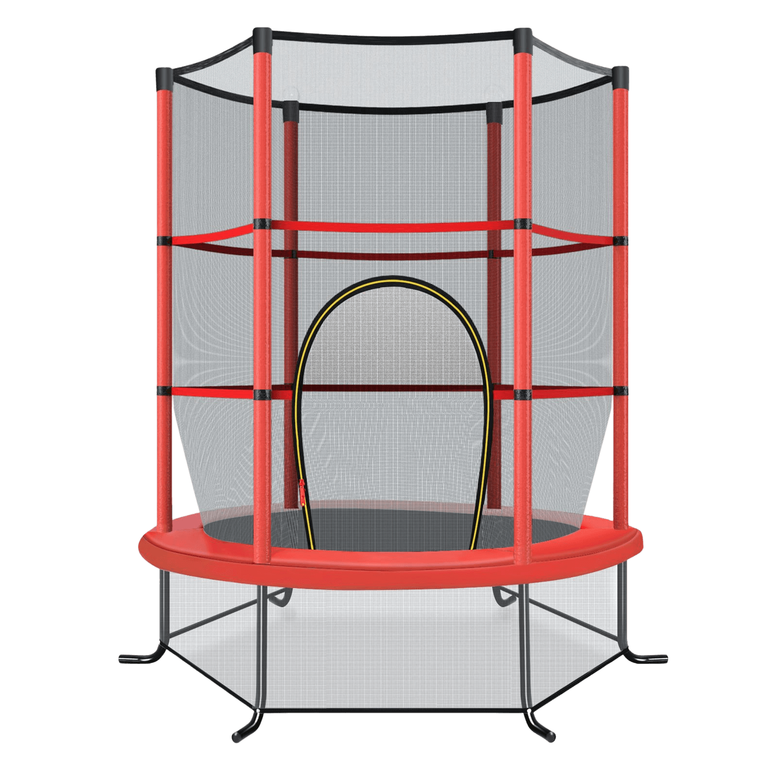 northix, Kids Trampoline With Safety Net, 165cm, 135kg Capacity, Red, Product 0