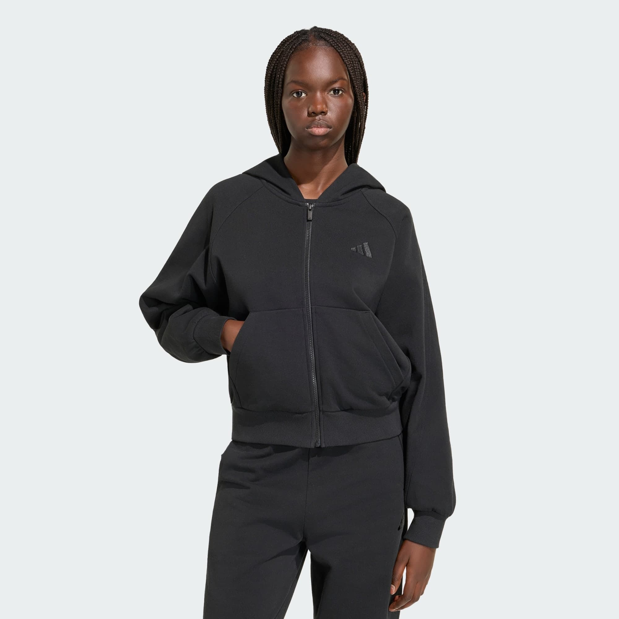 Adidas, Adidas Adidas Kit Small Logo Full Zip Huvtröja, Model 1