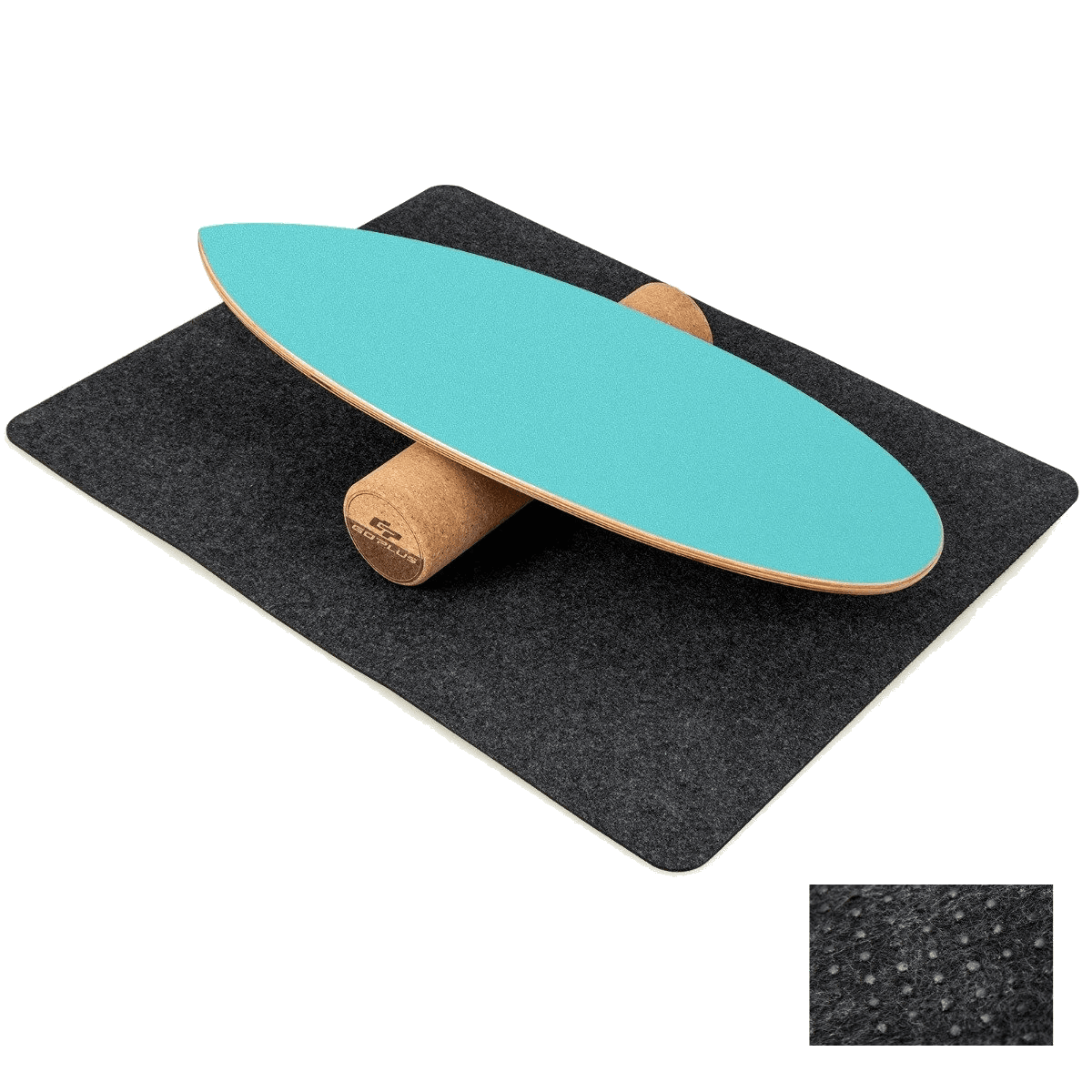b2x, Wooden Balance Board Wobble Board With Wheel Blanket 3-in-1 Balance Board Kit Blue, Product 0