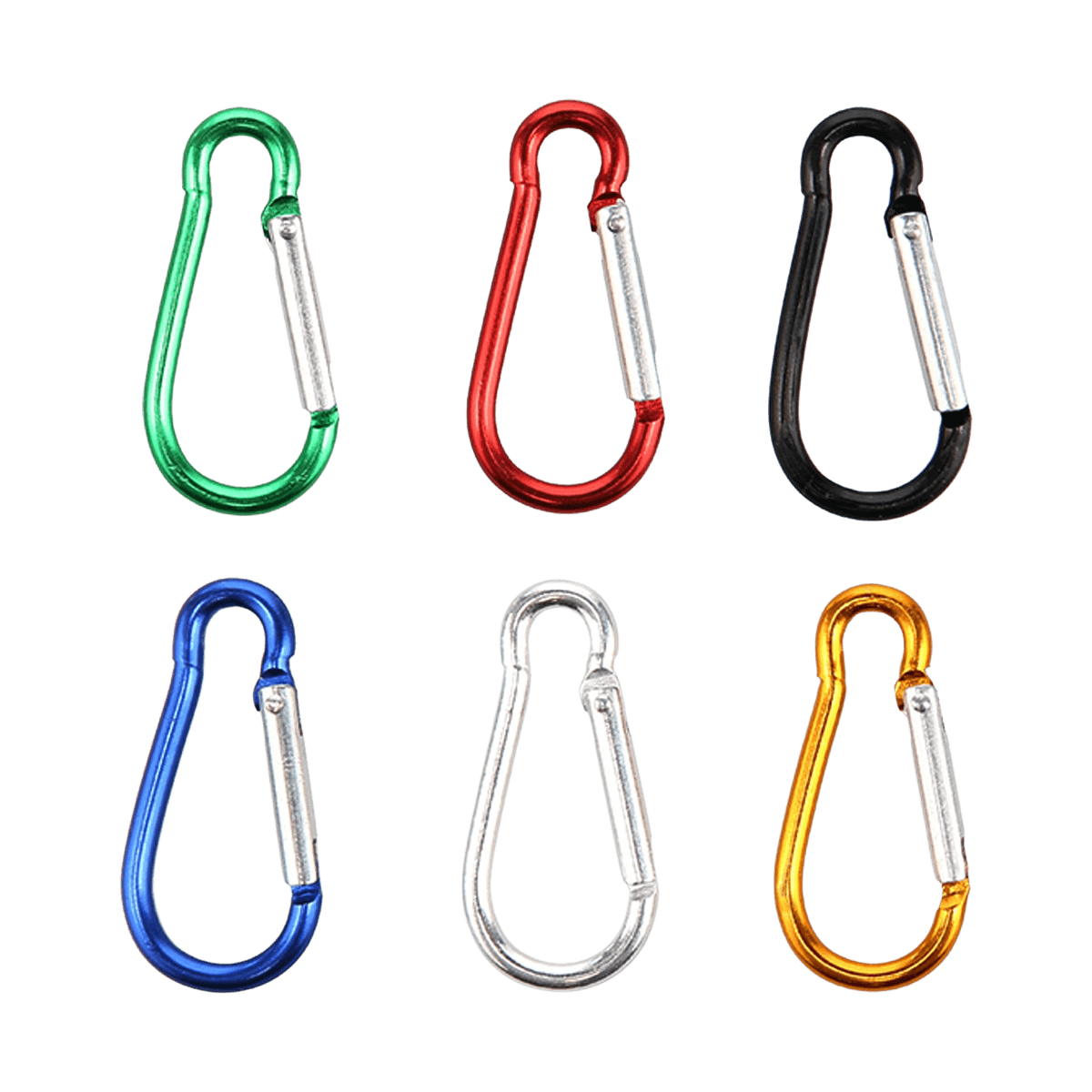 northix, Carabiner Set, 6 Pcs – Durable And Lightweight, Product 0
