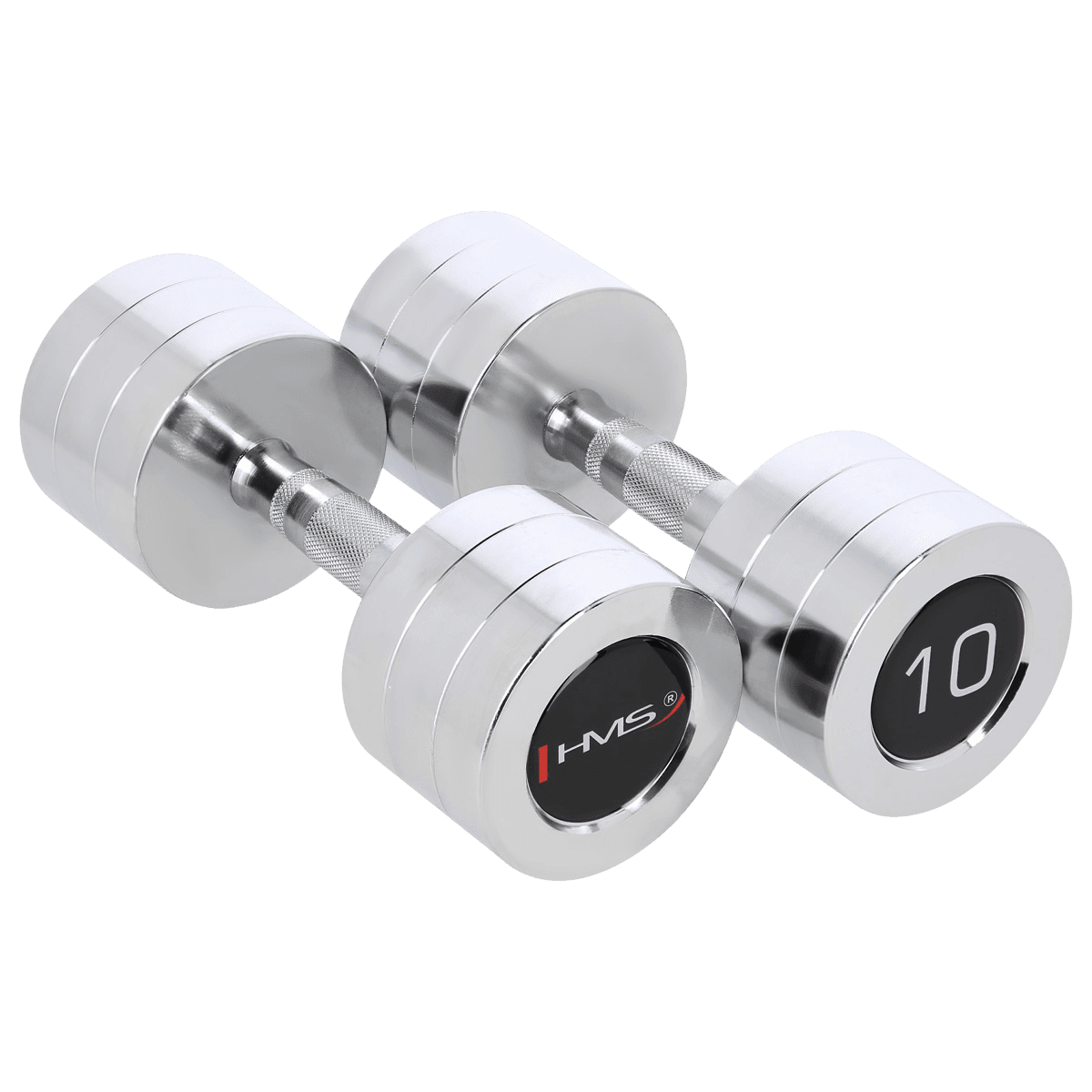 northix, Chrome Dumbbell Set, 2 Pieces, 10 Kg Total, Detail 1