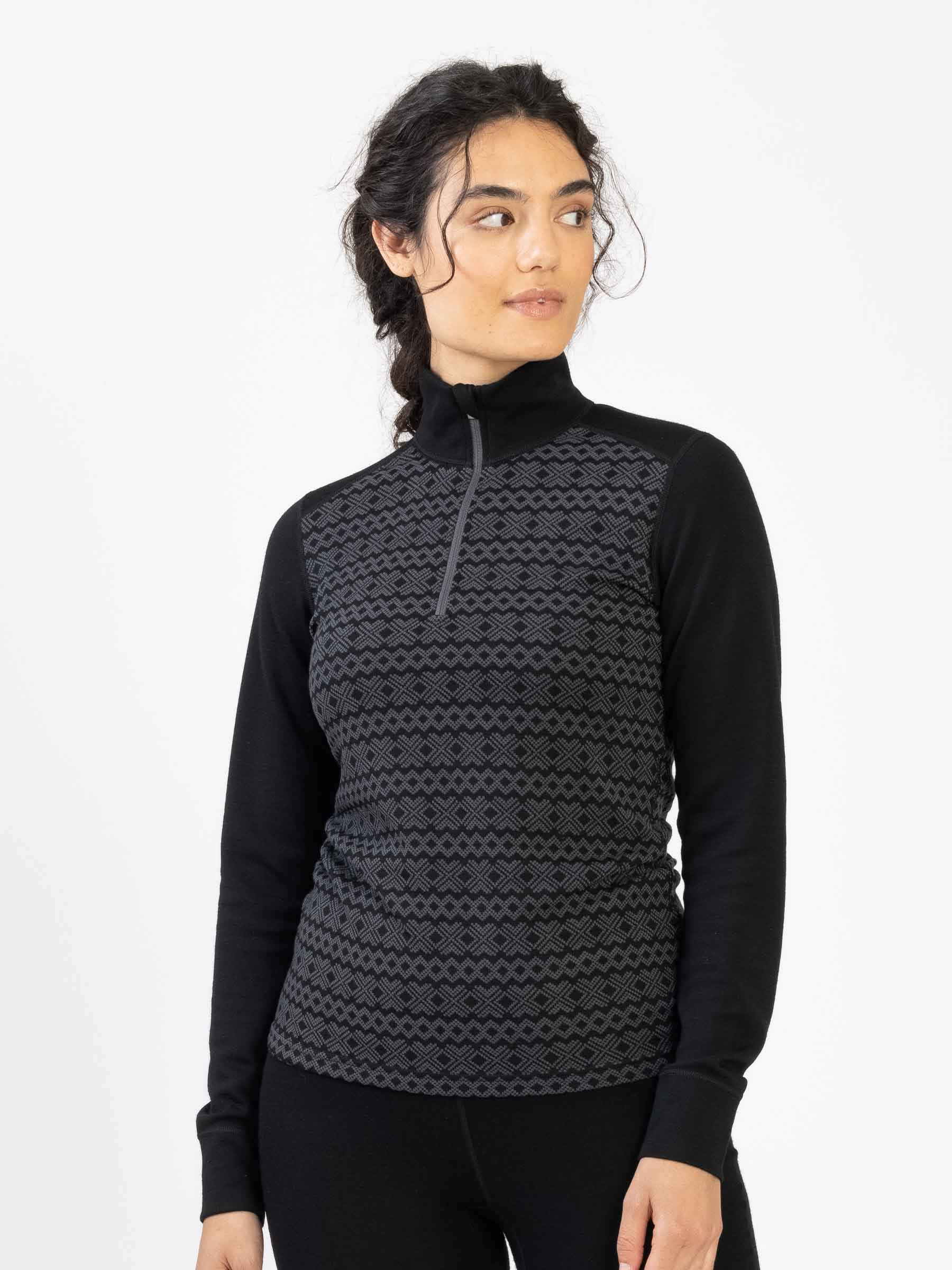 ullmax, Sidensjö Merino Warm 1/2 Zip W, Model 1