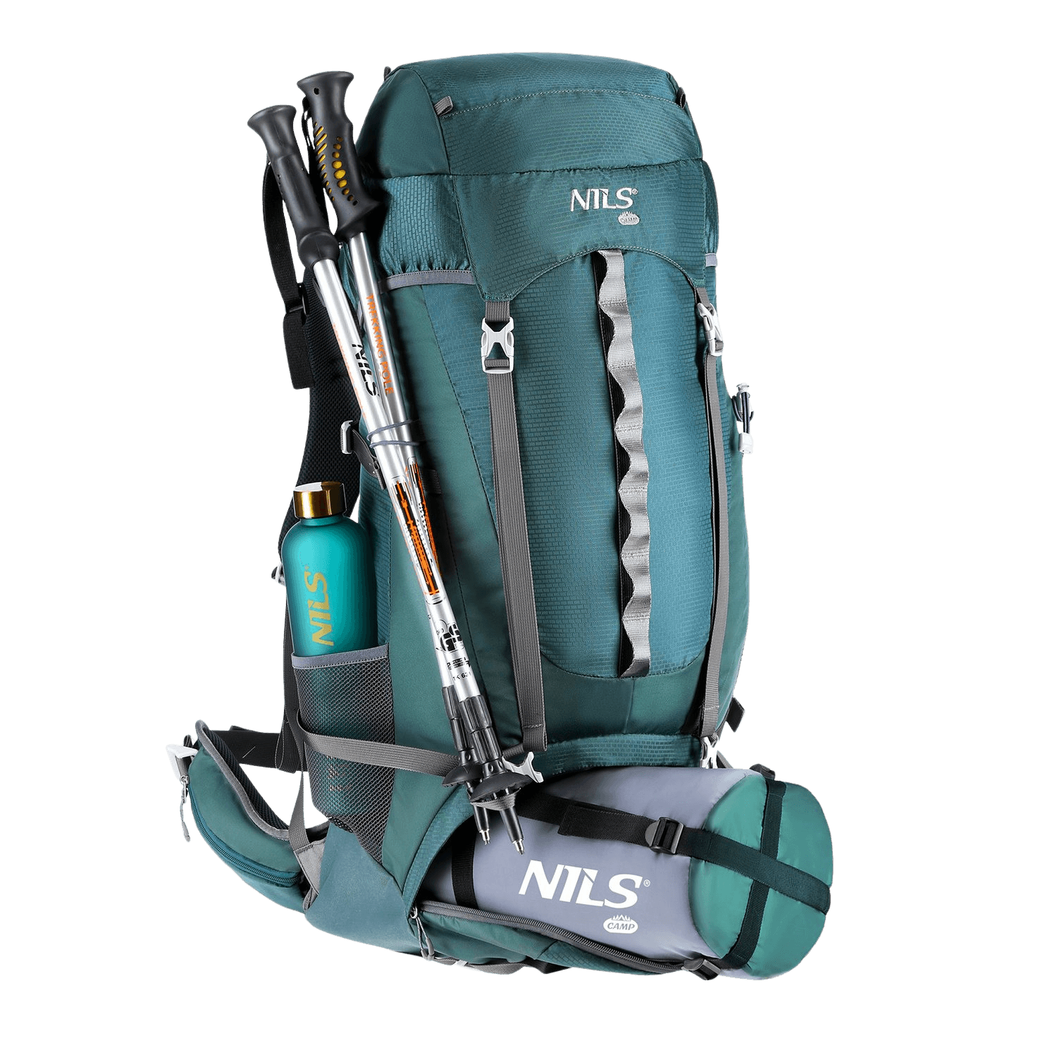 northix, 65l Green Tourist Backpack – Lightweight, Durable, Detail 1